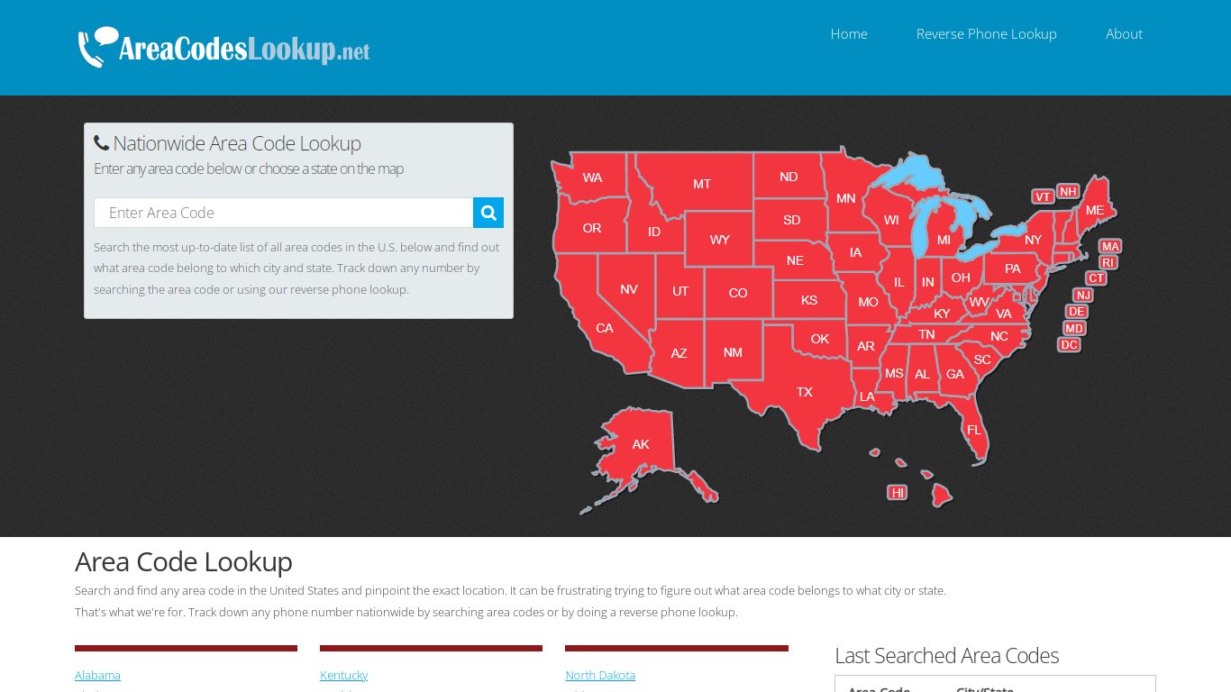 Area Codes | Area Code Lookup