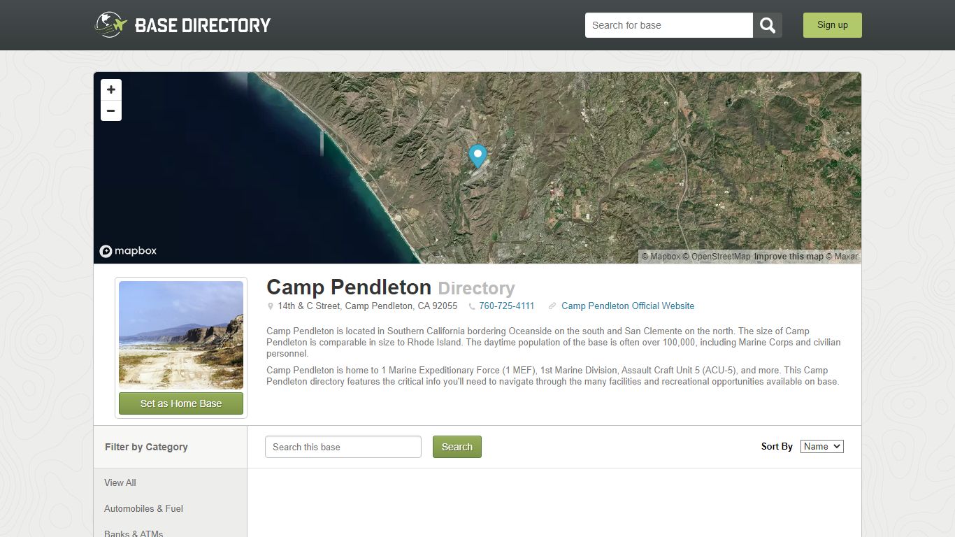 Camp Pendleton Directory - Phone Numbers & Directions